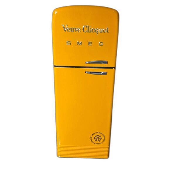 SMEG x Veuve Clicquot Champagne Yellow Fridge Style Promotion Empty Bottle Case - Picture 1 of 9